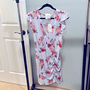 Floral light blue mini